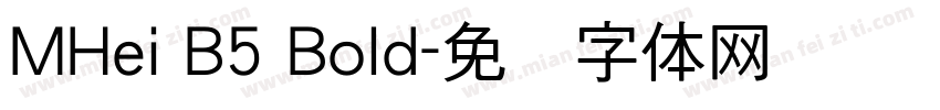 MHei B5 Bold字体转换